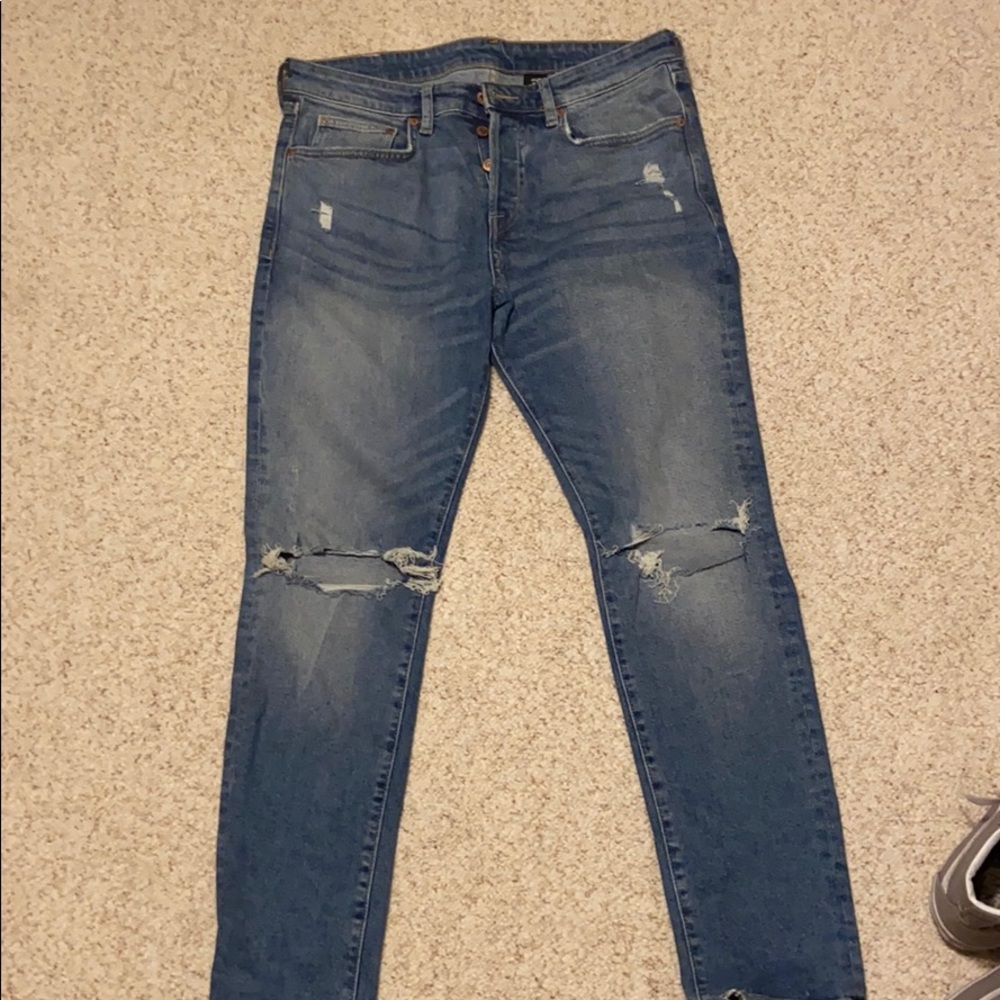Mens pacsun distressed skinny jeans 34x30